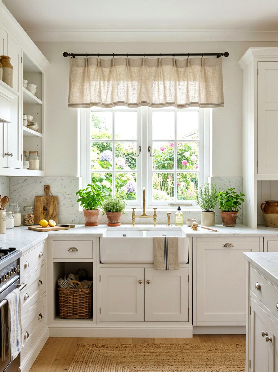 Linen Kitchen Window Treatment - 30 linen decor ideas