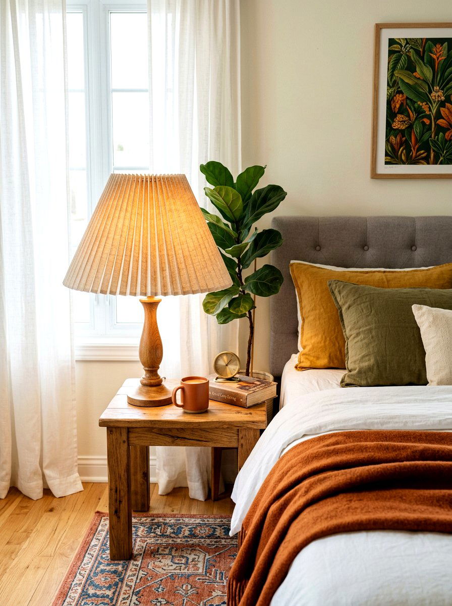 Linen Lampshade - 30 linen decor ideas