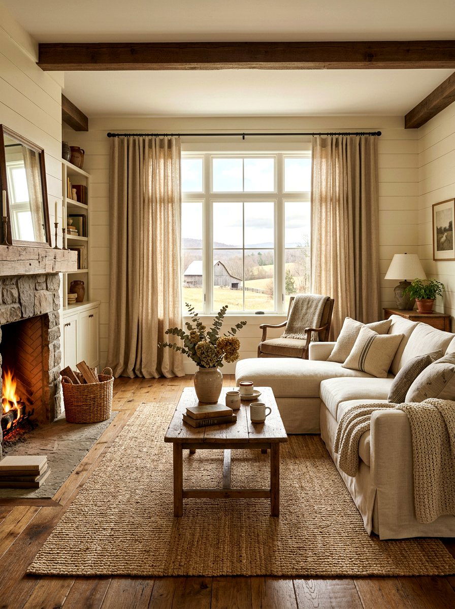 Linen Living Room Drapes - 30 statement drapes living room ideas
