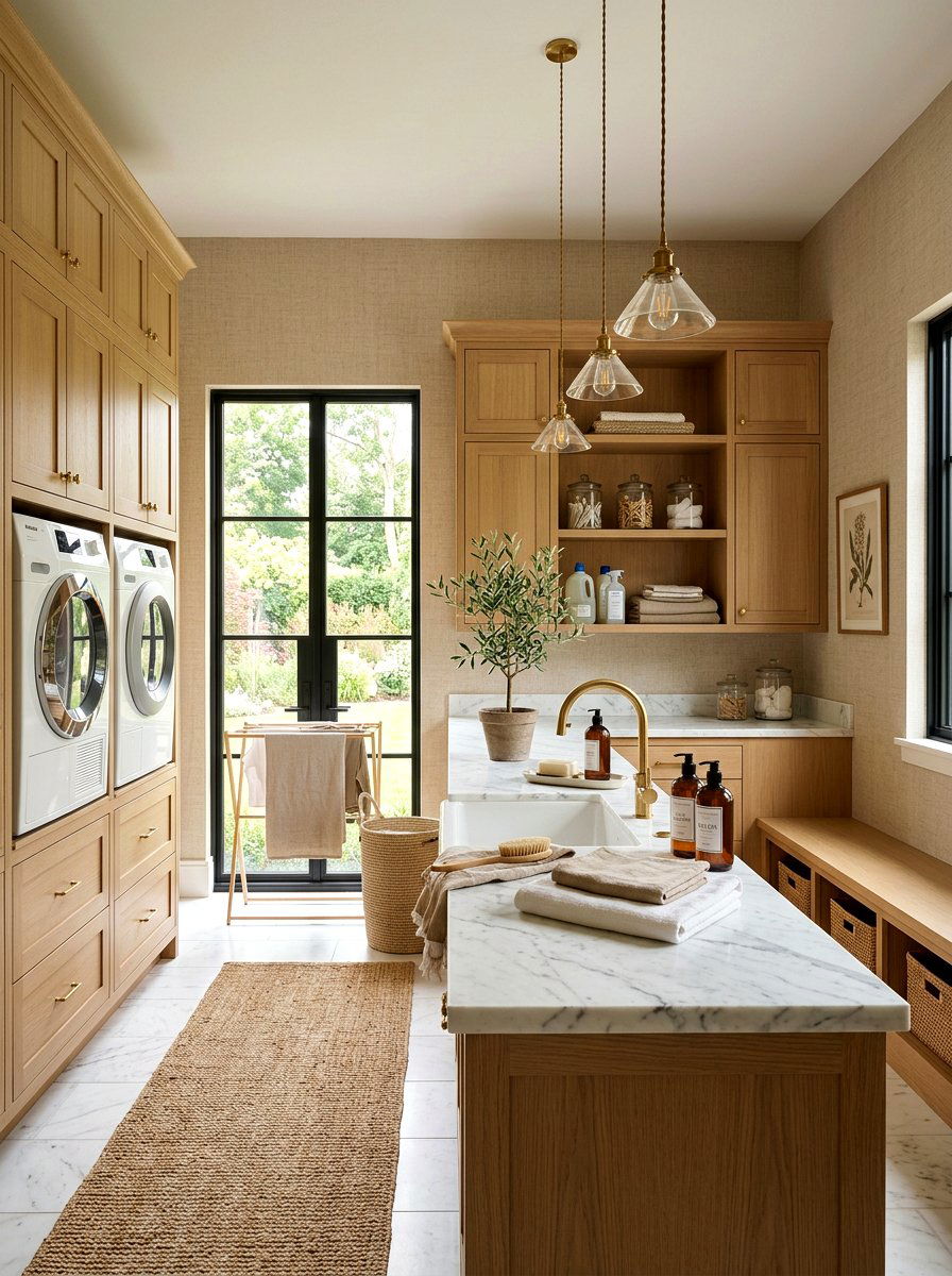 Linen Look Laundry Room Wallpaper - 30 laundry room wallpaper ideas