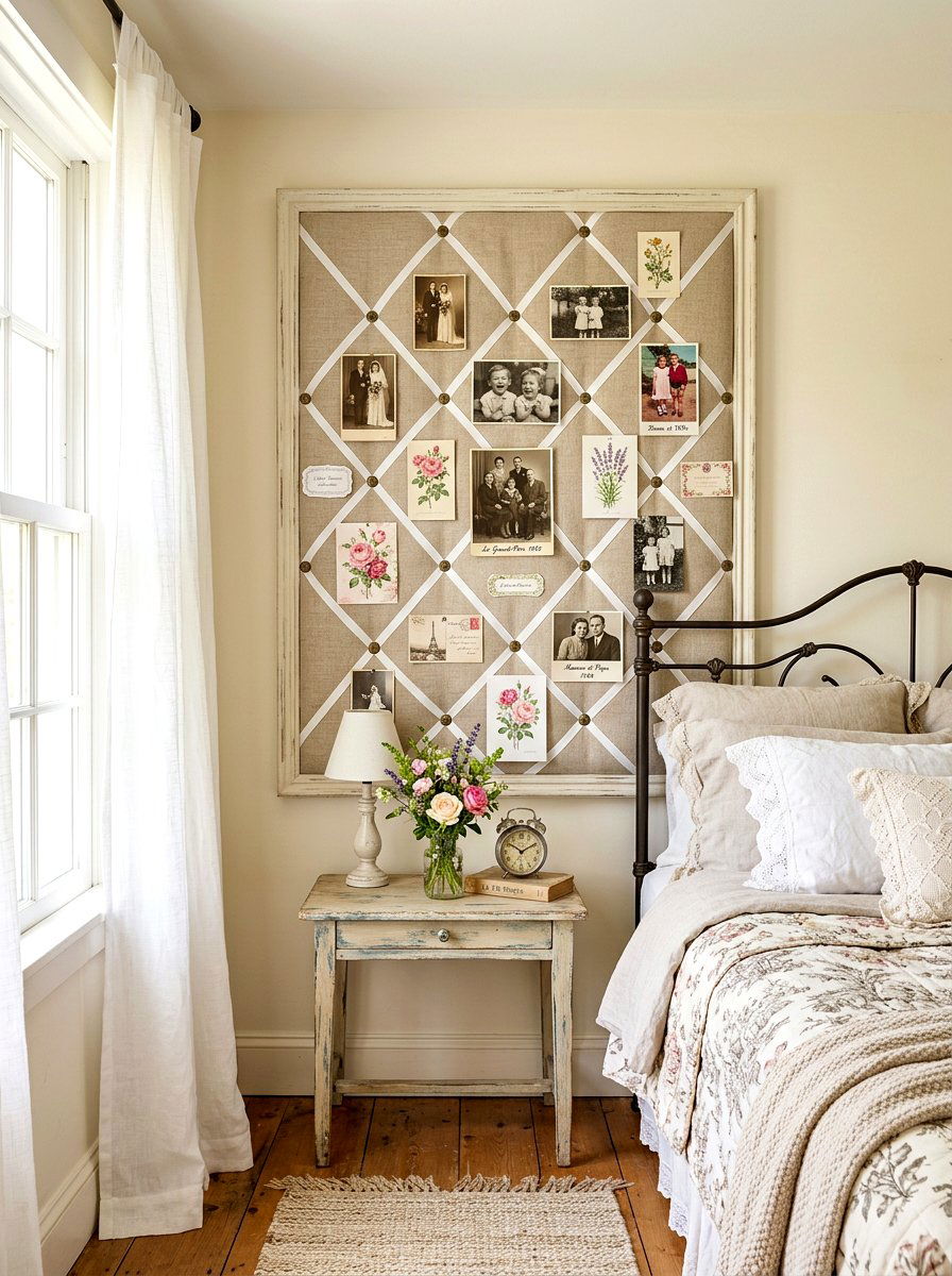 Linen Memo Board - 30 mood board wall ideas