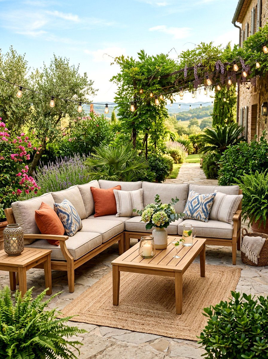 Linen Patio Cushions - 30 linen decor ideas