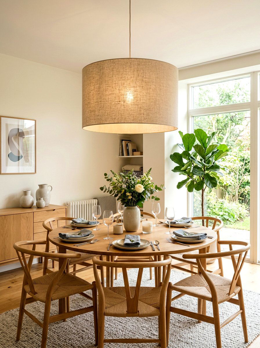 Linen Pendant Light - 30 linen decor ideas