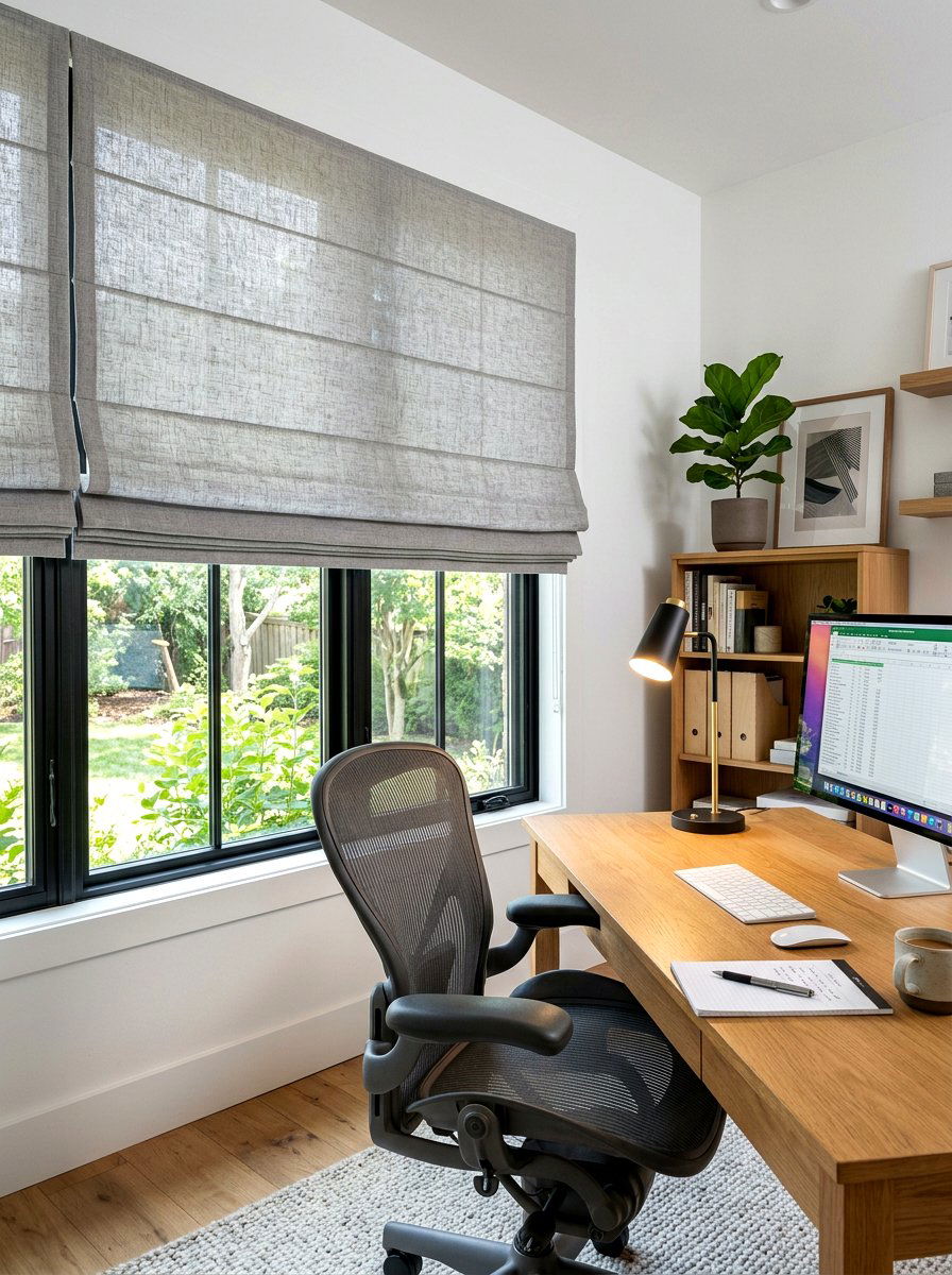 Linen Roman Shades - 30 linen decor ideas