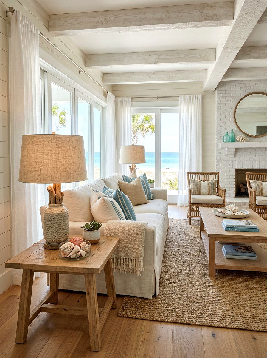 Linen Shade Lamp - 30 soft lamp lighting ideas