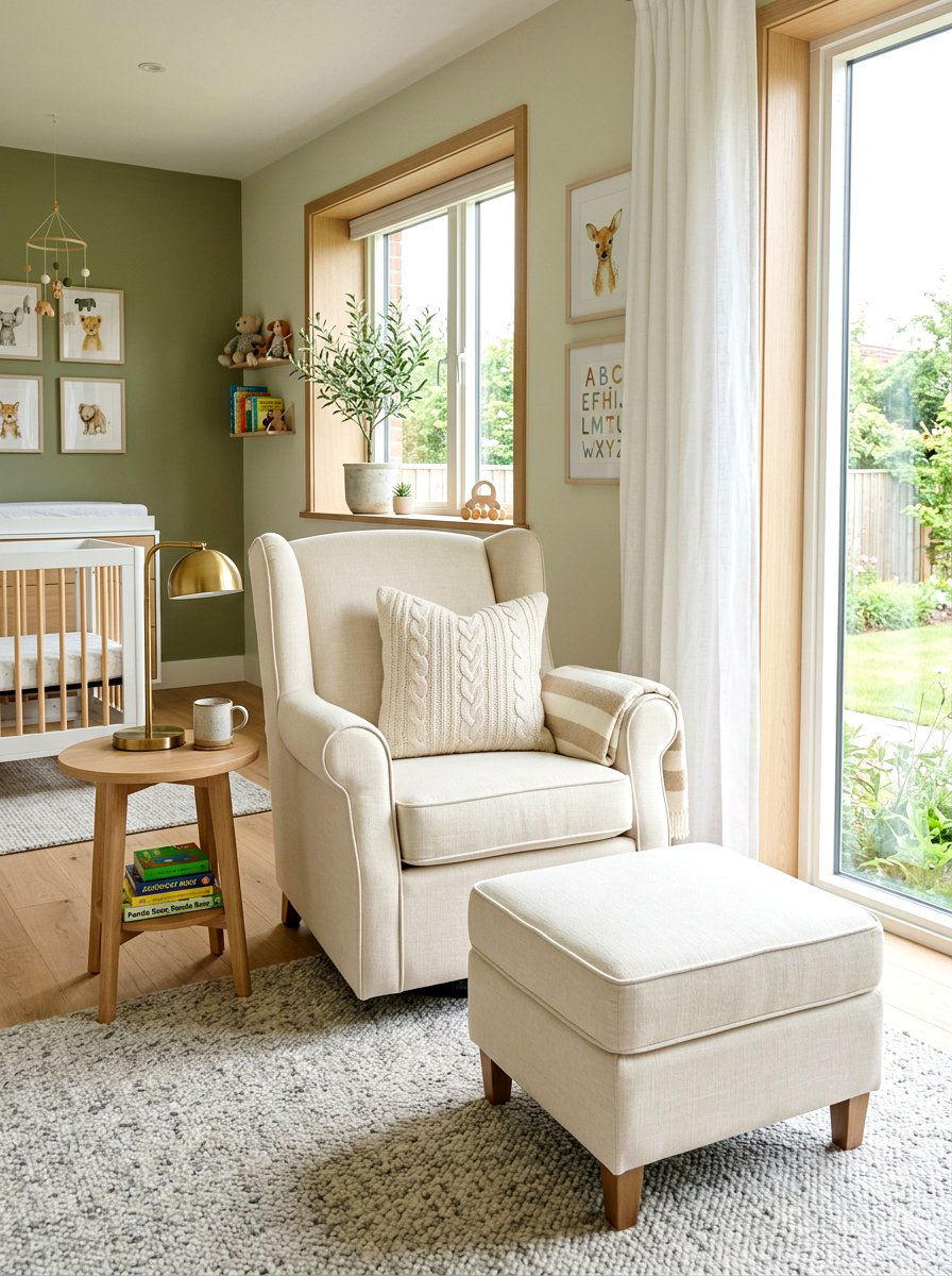 Linen Slipcover Glider - 30 sustainable nursery ideas