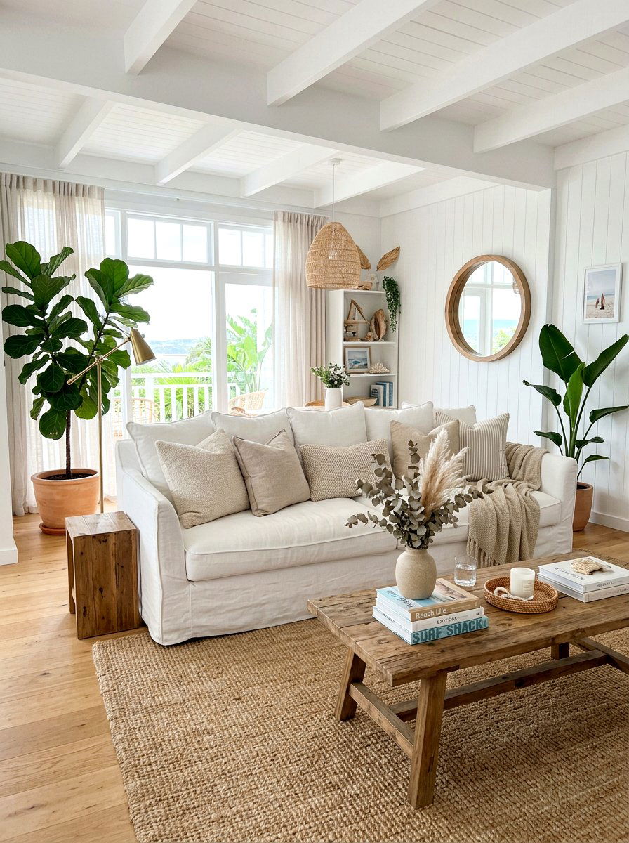 Linen Slipcovered Sofa - 30 linen decor ideas