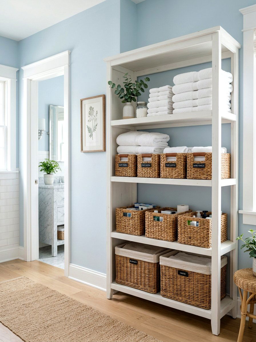 Linen Storage Cabinet - 30 repurposed cabinet ideas