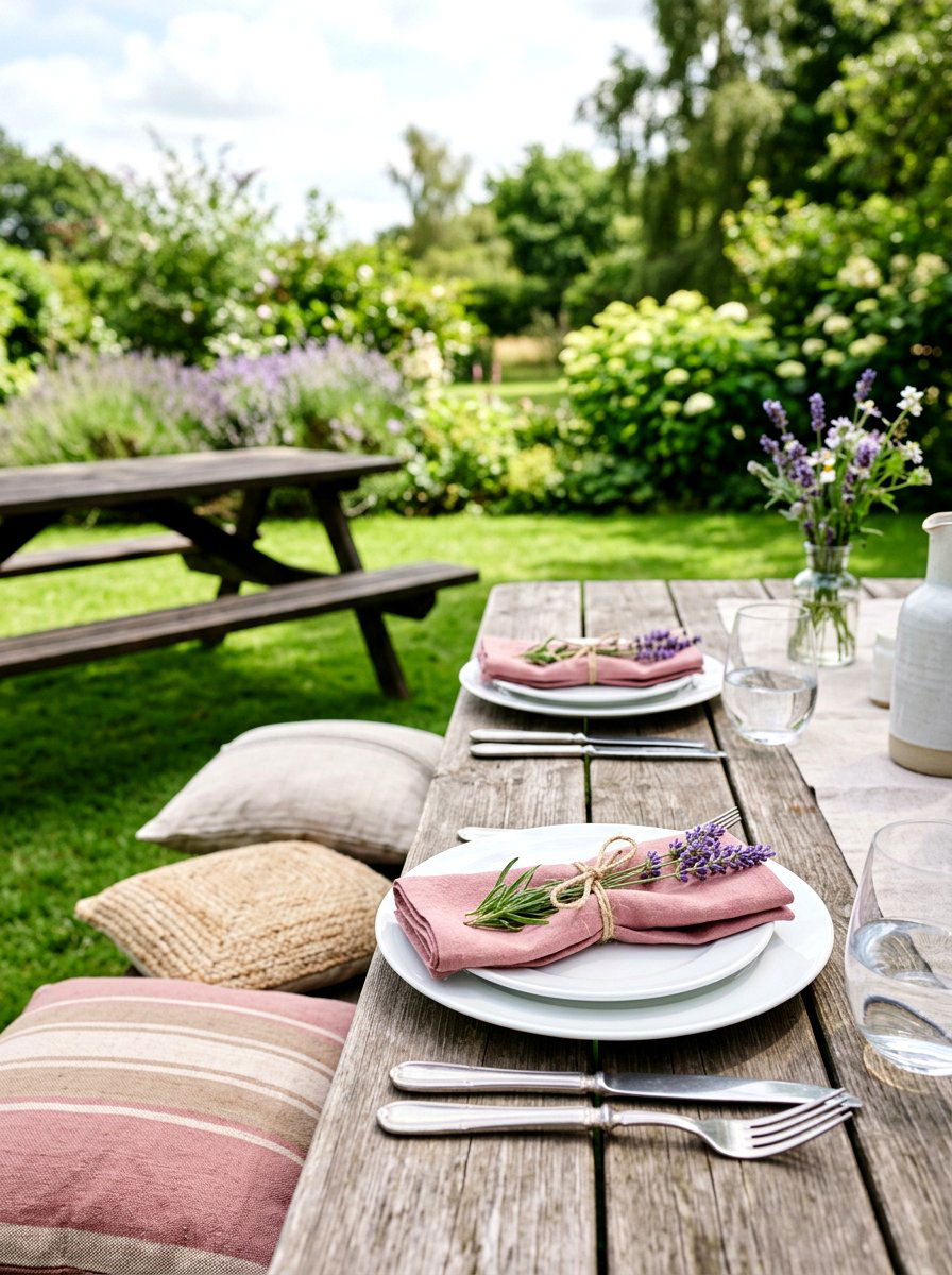 Linen Table Napkin - 30 picnic party decor ideas
