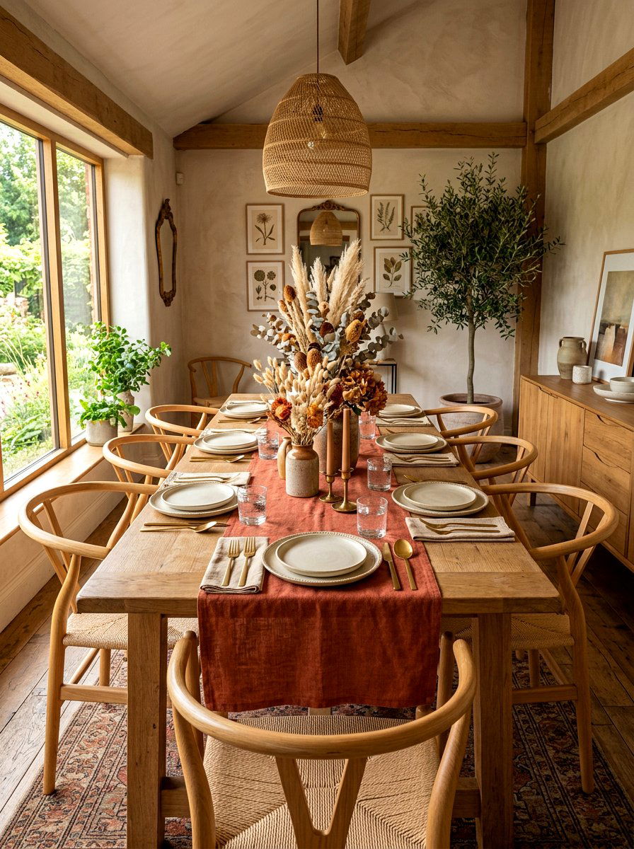 Linen Table Runner - 30 linen decor ideas