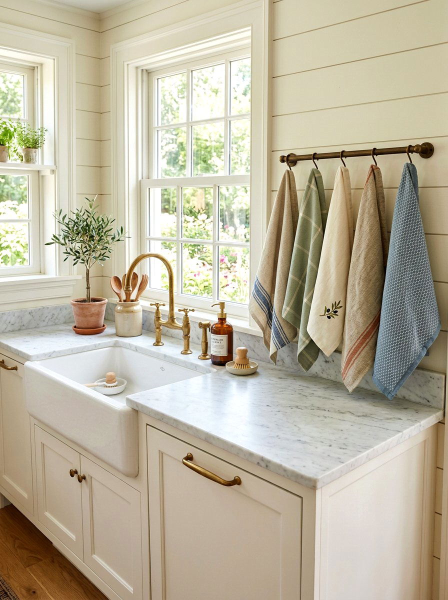 Linen Tea Towel Collection - 30 tomato girl summer kitchen ideas