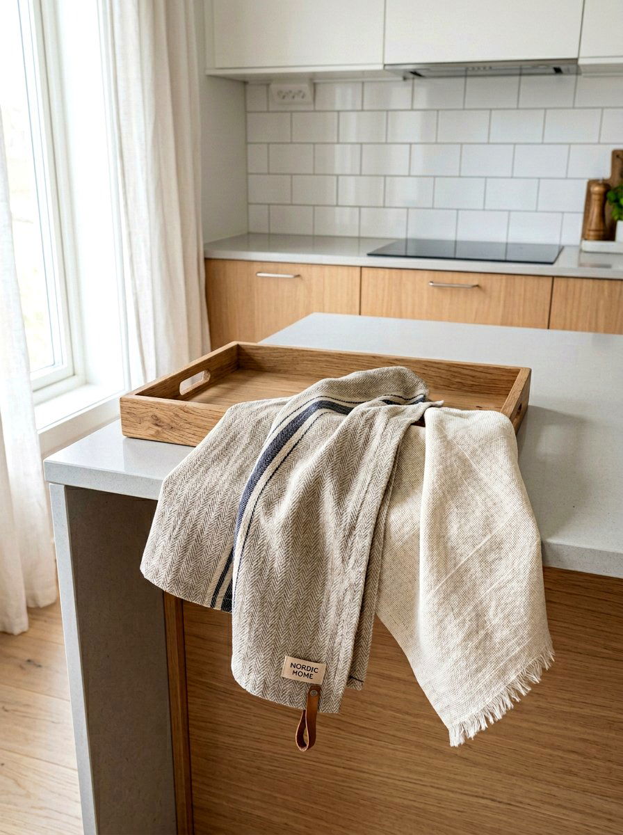 Linen Tea Towels - 30 kitchen counter decor ideas