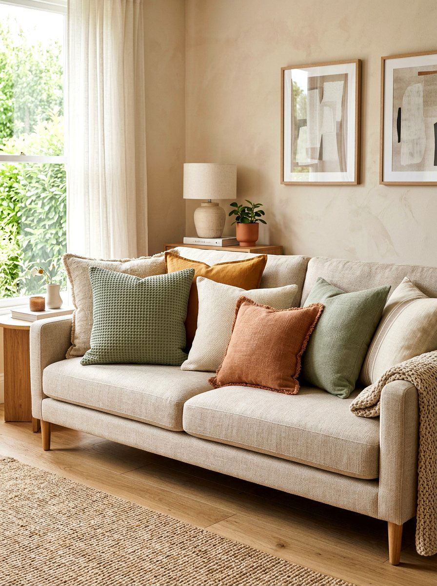 Linen Throw Pillows - 30 linen decor ideas