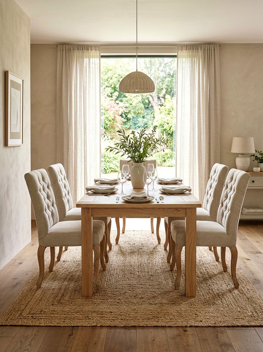 Linen Upholstered Dining Chairs - 30 French country dining room decor ideas