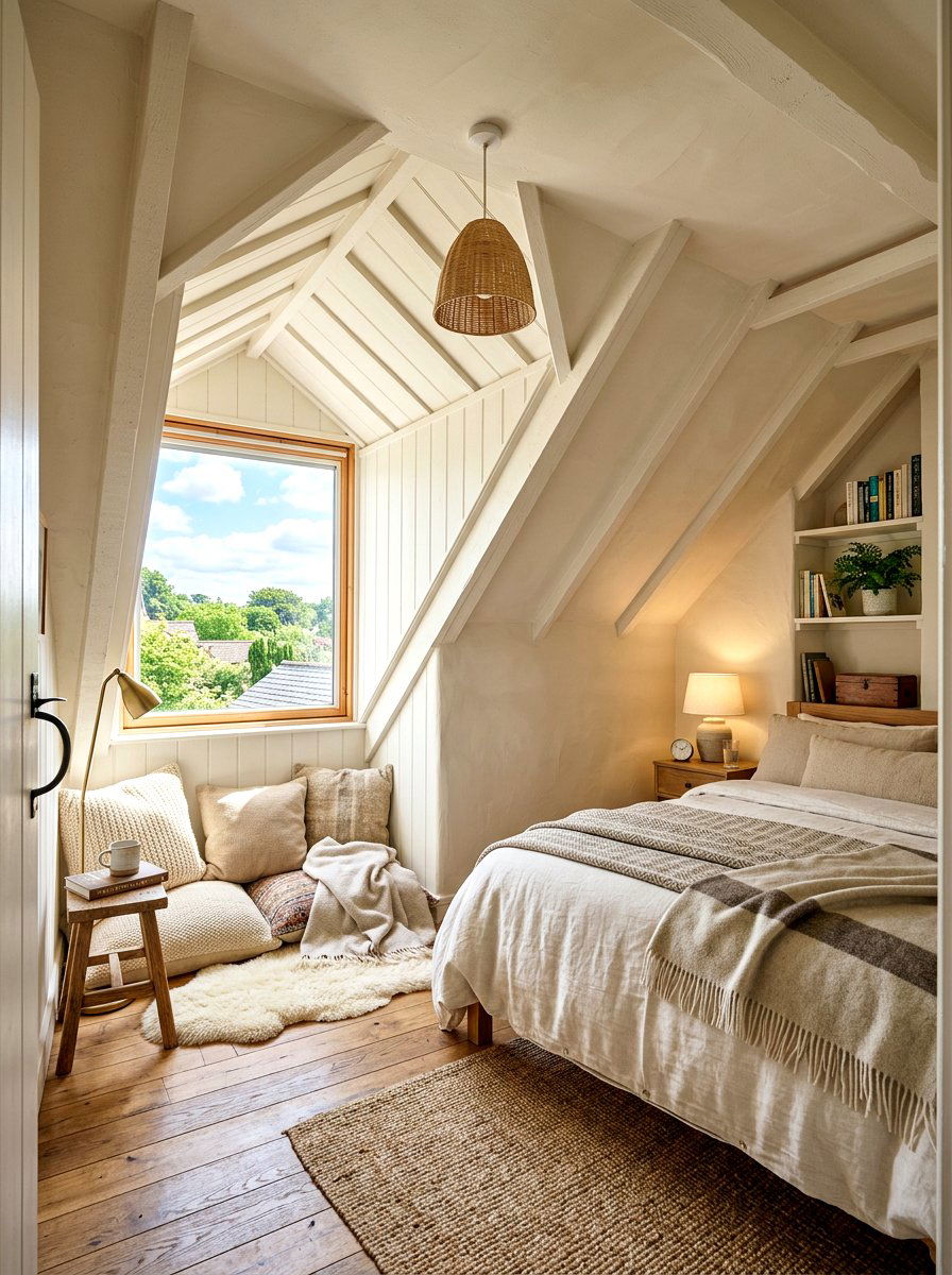 Linen White Attic Bedroom - 30 linen white bedroom ideas