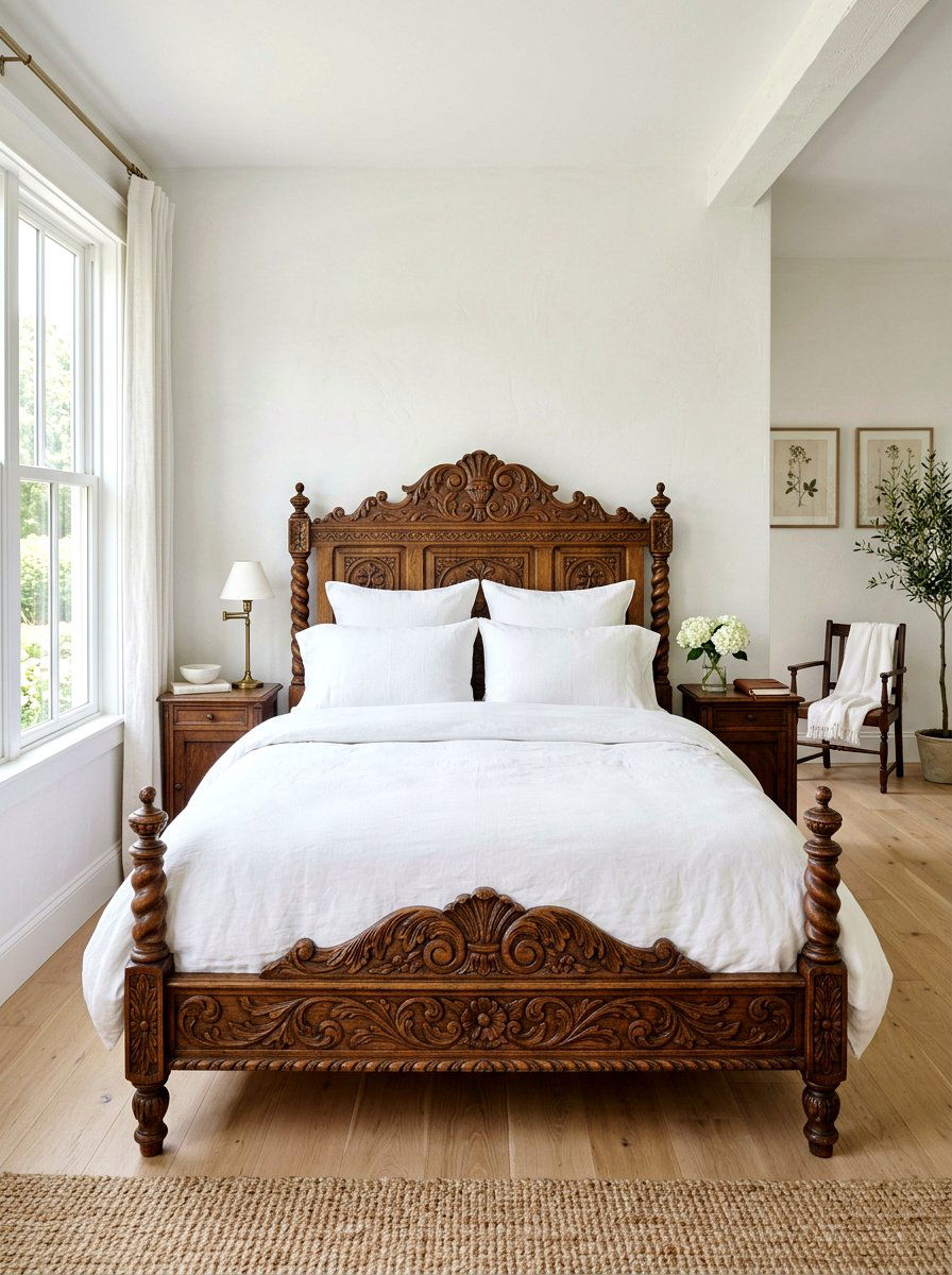 Linen White Bedroom Antique Bed - 30 linen white bedroom ideas