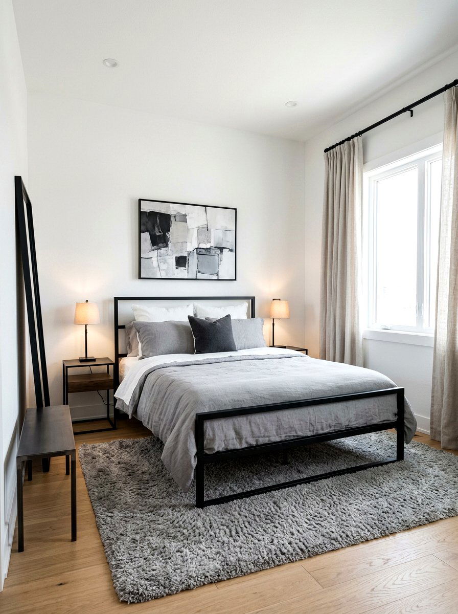 Linen White Bedroom Dark Metal - 30 linen white bedroom ideas