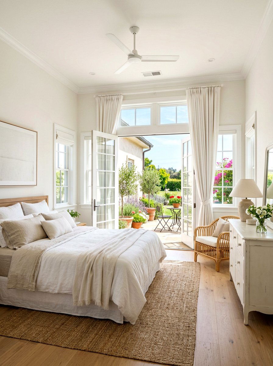 Linen White Bedroom French Door - 30 linen white bedroom ideas