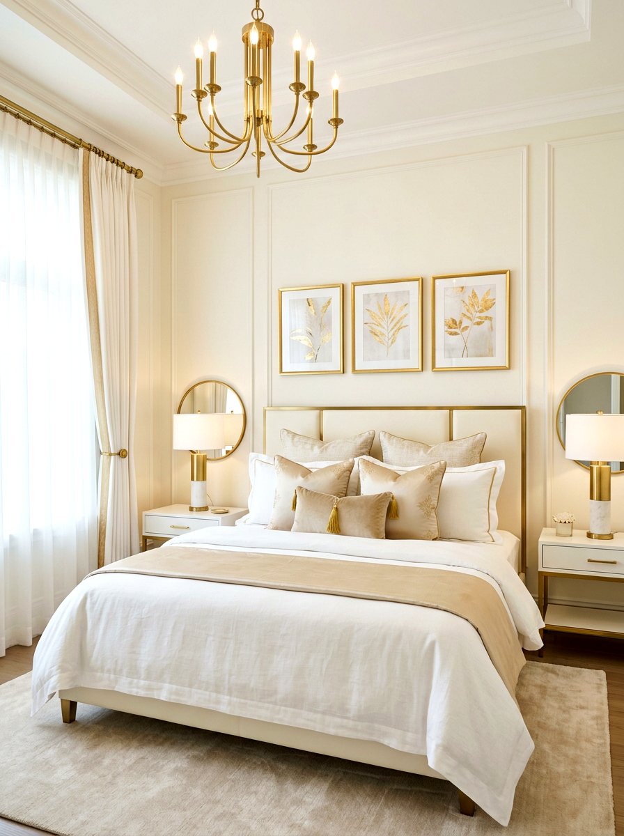 Linen White Bedroom Gold Accent - 30 linen white bedroom ideas