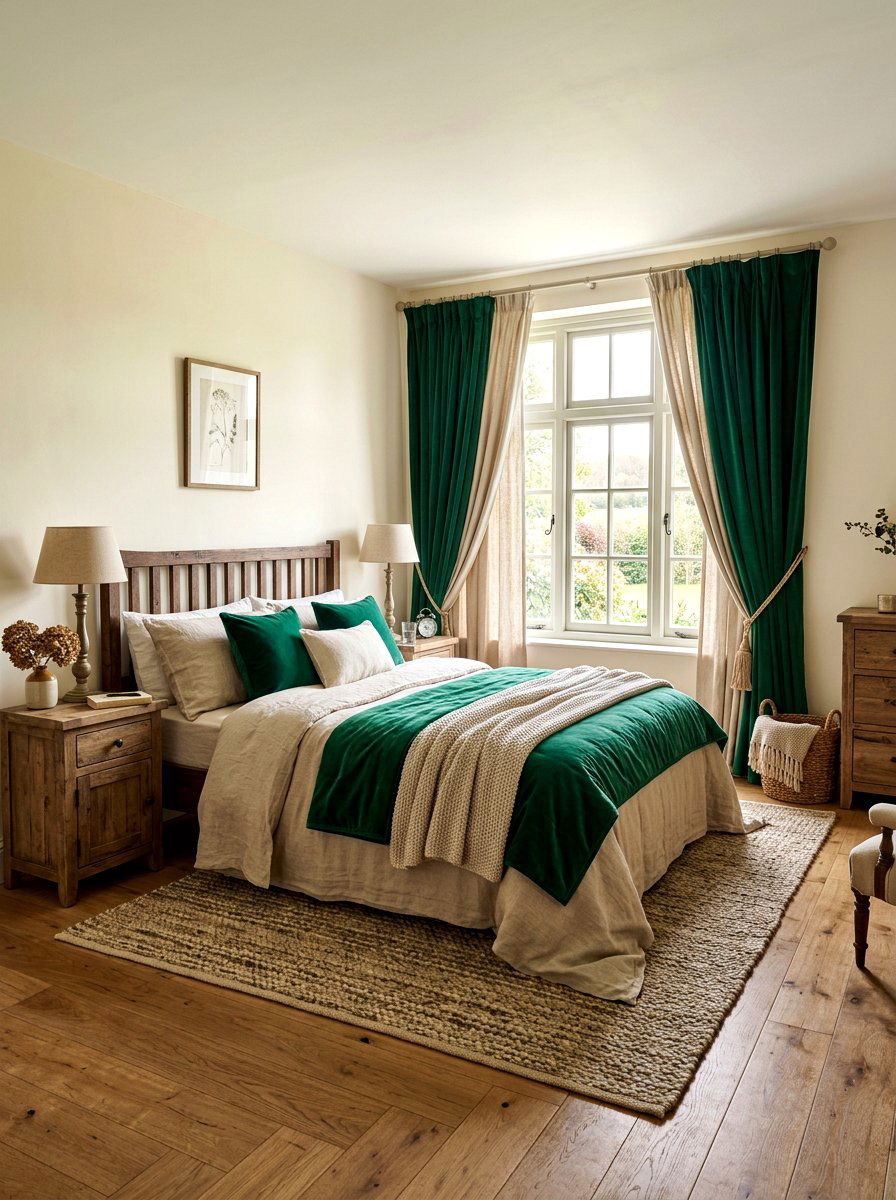 Linen and velvet curtain combinations - 30 bedroom curtain layering ideas aesthetic