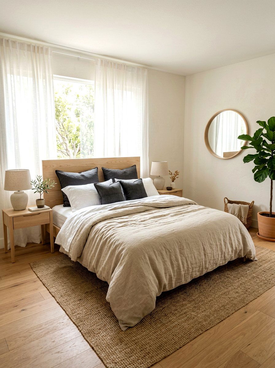 Linen bedding sets - 30 earthy home decor ideas
