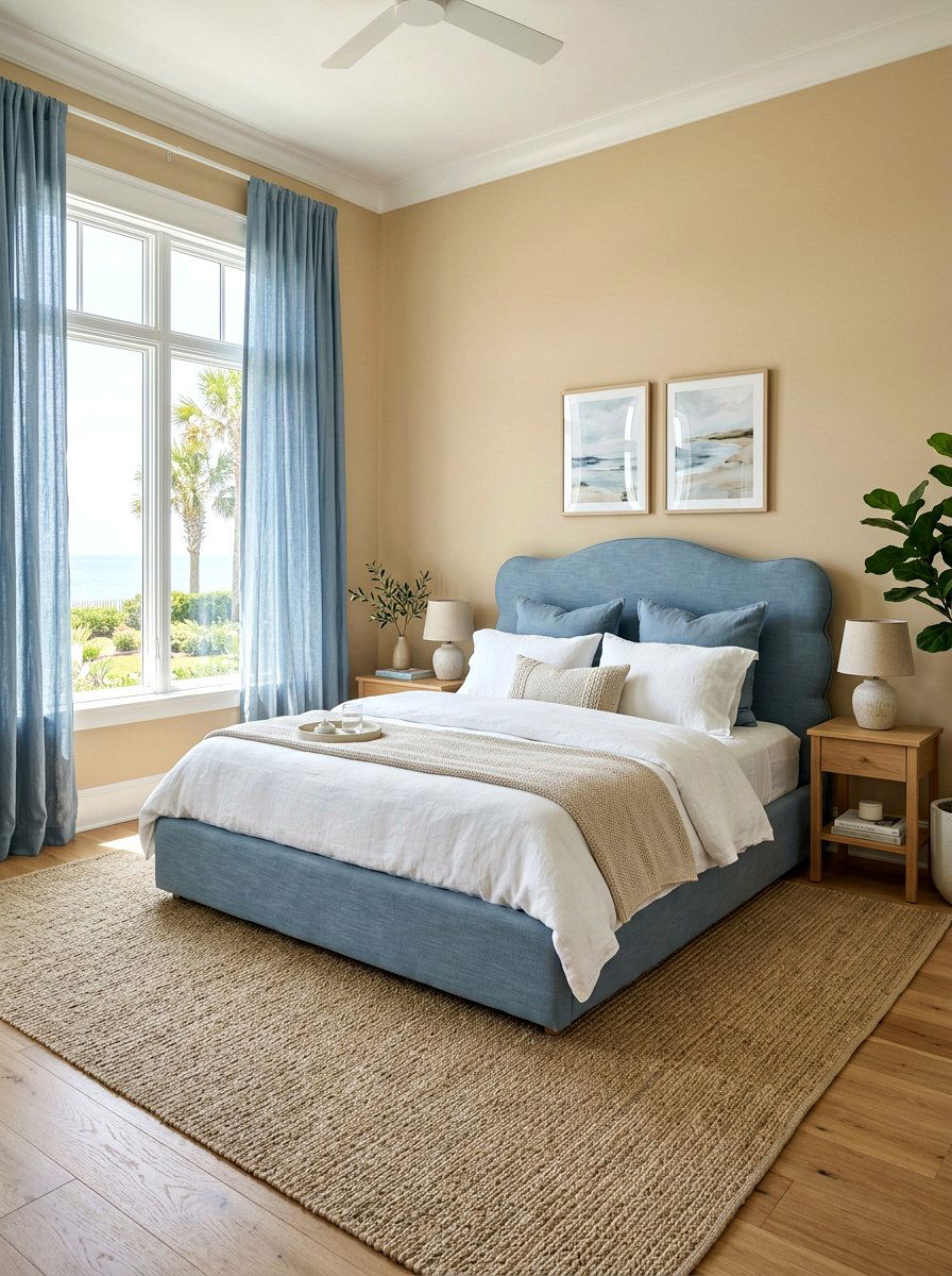 Linen cloud bed setup - 30 cloud bed bedroom ideas