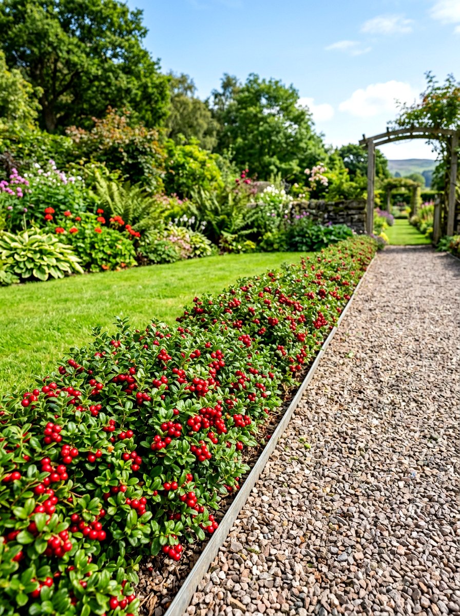 Lingonberry Garden Edging - 30 berry garden ideas