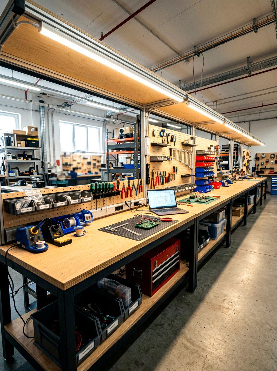 Linkable Strip Lighting - 30 workshop lighting ideas