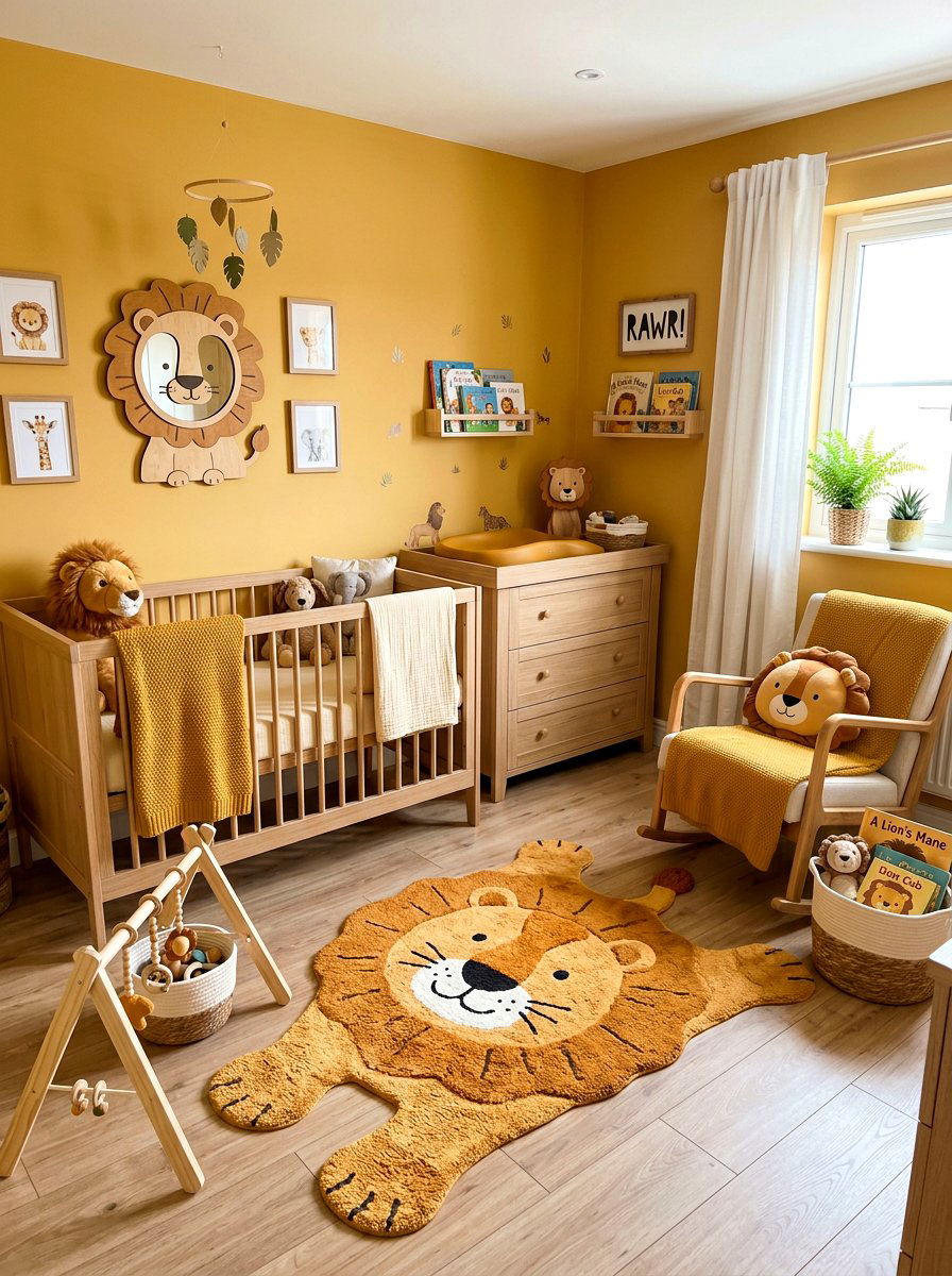 Lion theme nursery - 30 safari nursery ideas