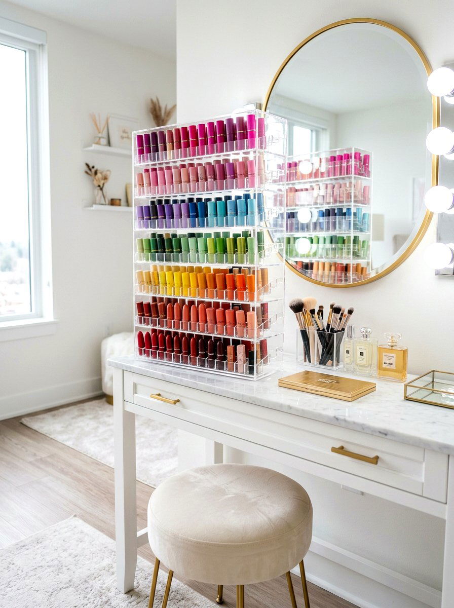 Lipstick Tower - 30 beauty product storage ideas