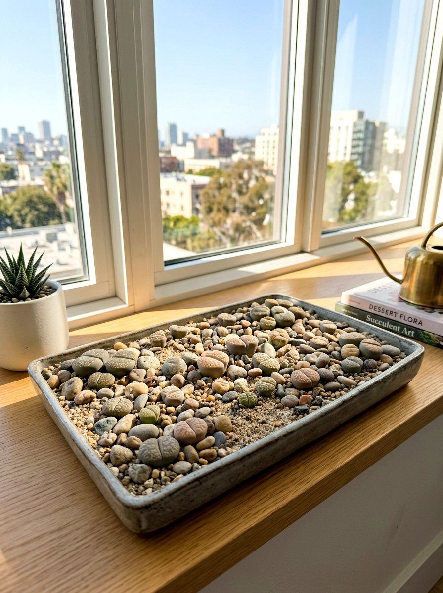 Lithops stone garden - 30 succulent windowsill ideas