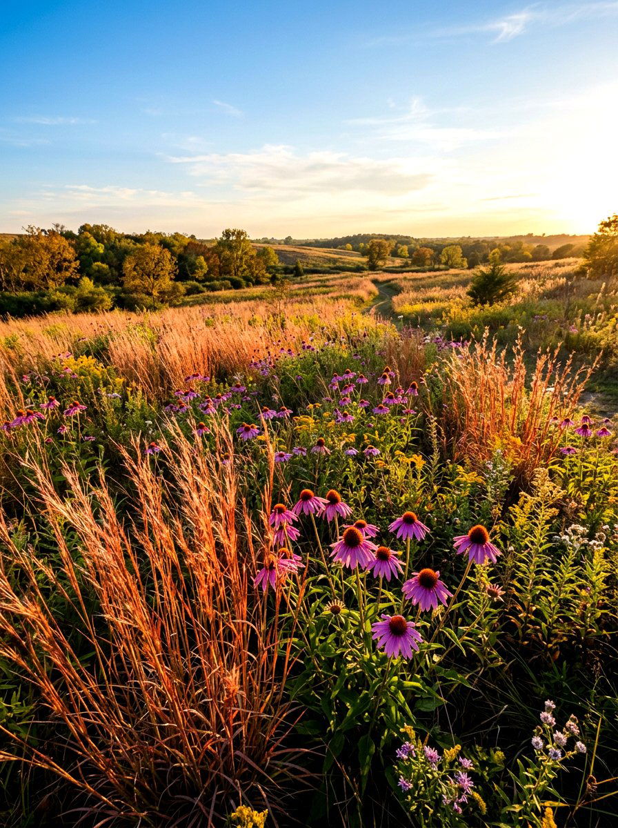 Little Bluestem Prairie - 30 ornamental grass garden ideas