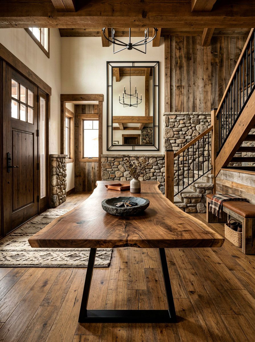 Live Edge Table - 30 small foyer table ideas
