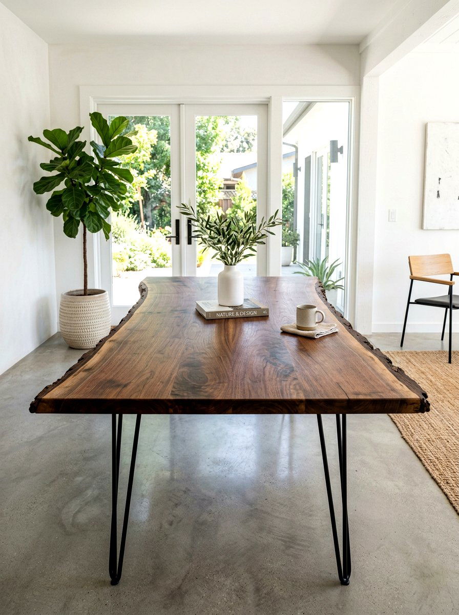 Live edge wood table - 30 porch coffee table ideas