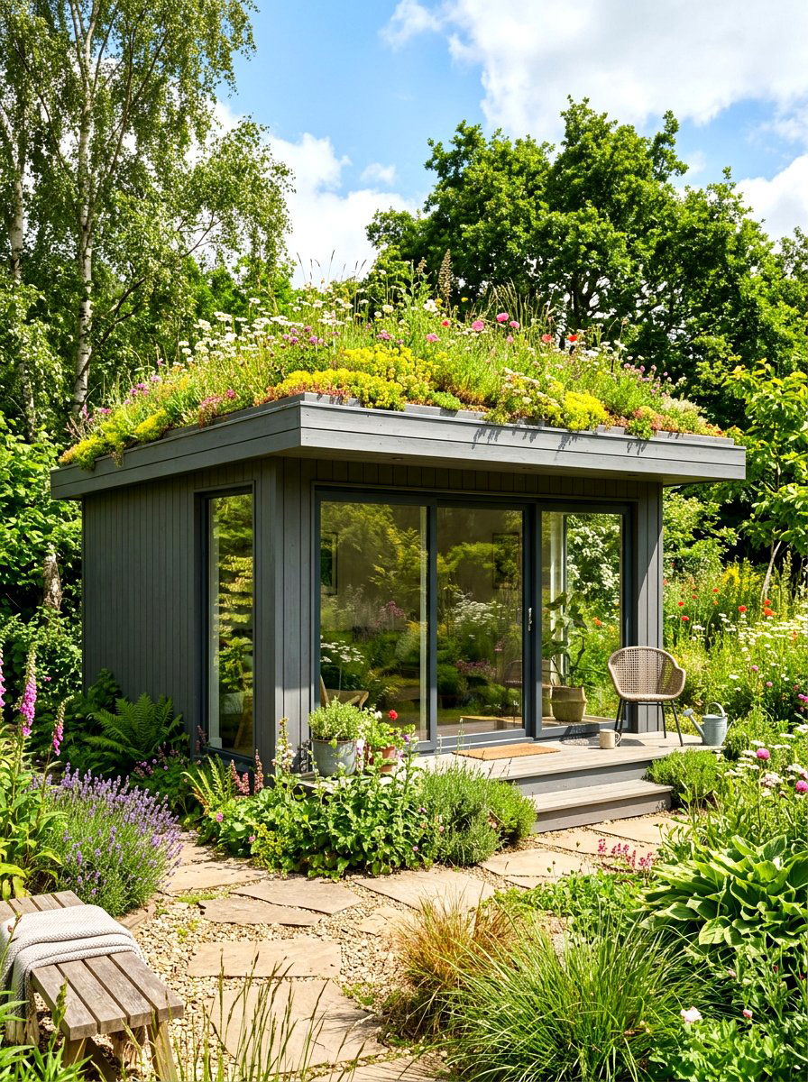 Living Green Roof Shed - 30 modern shed ideas