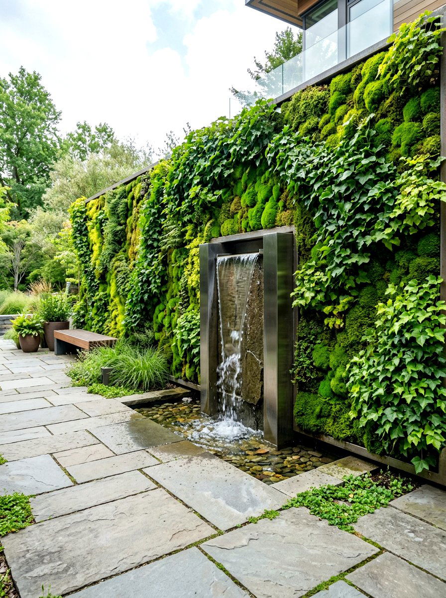 Living Green Wall - 30 courtyard privacy wall ideas