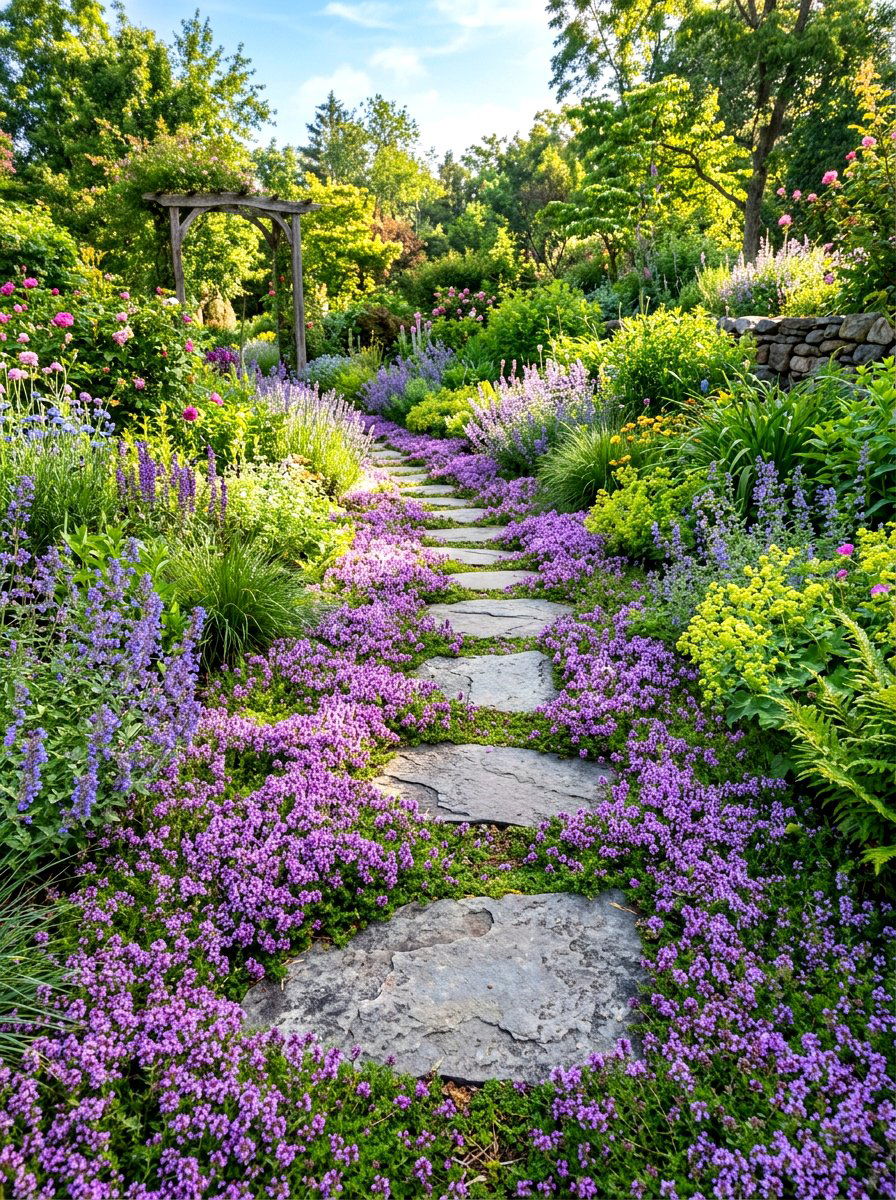 Living Groundcover Path - 30 path through garden ideas
