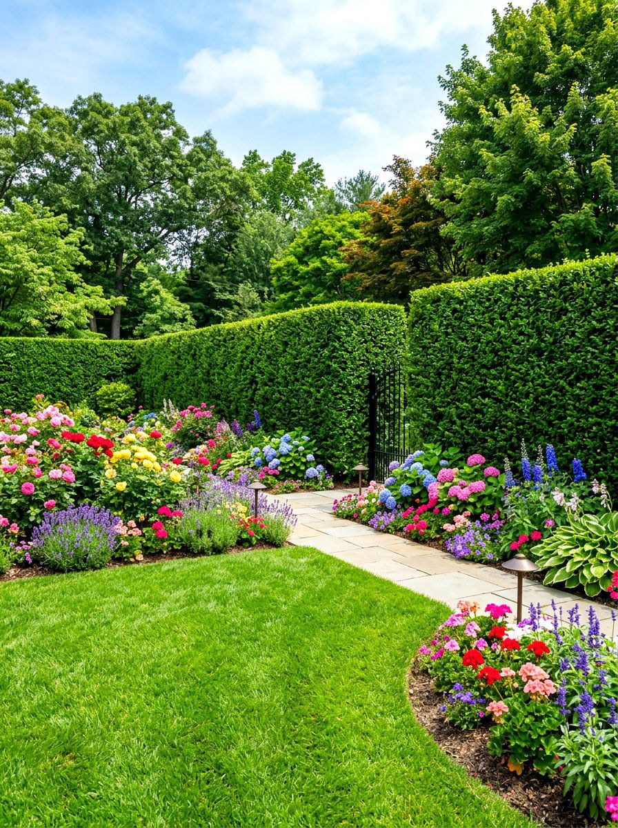 Living Hedge Barrier - 30 trash enclosure privacy ideas