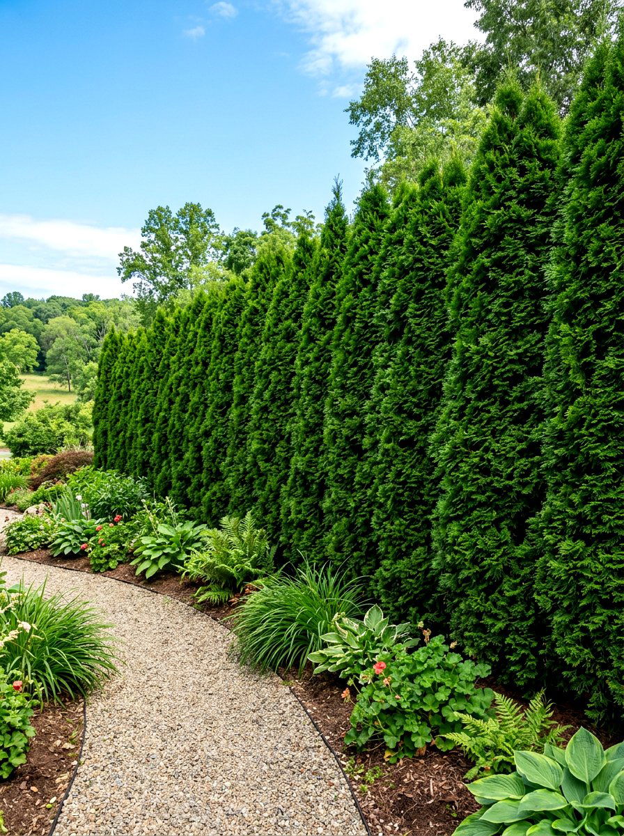 Living Hedge Fence - 30 garden fence ideas