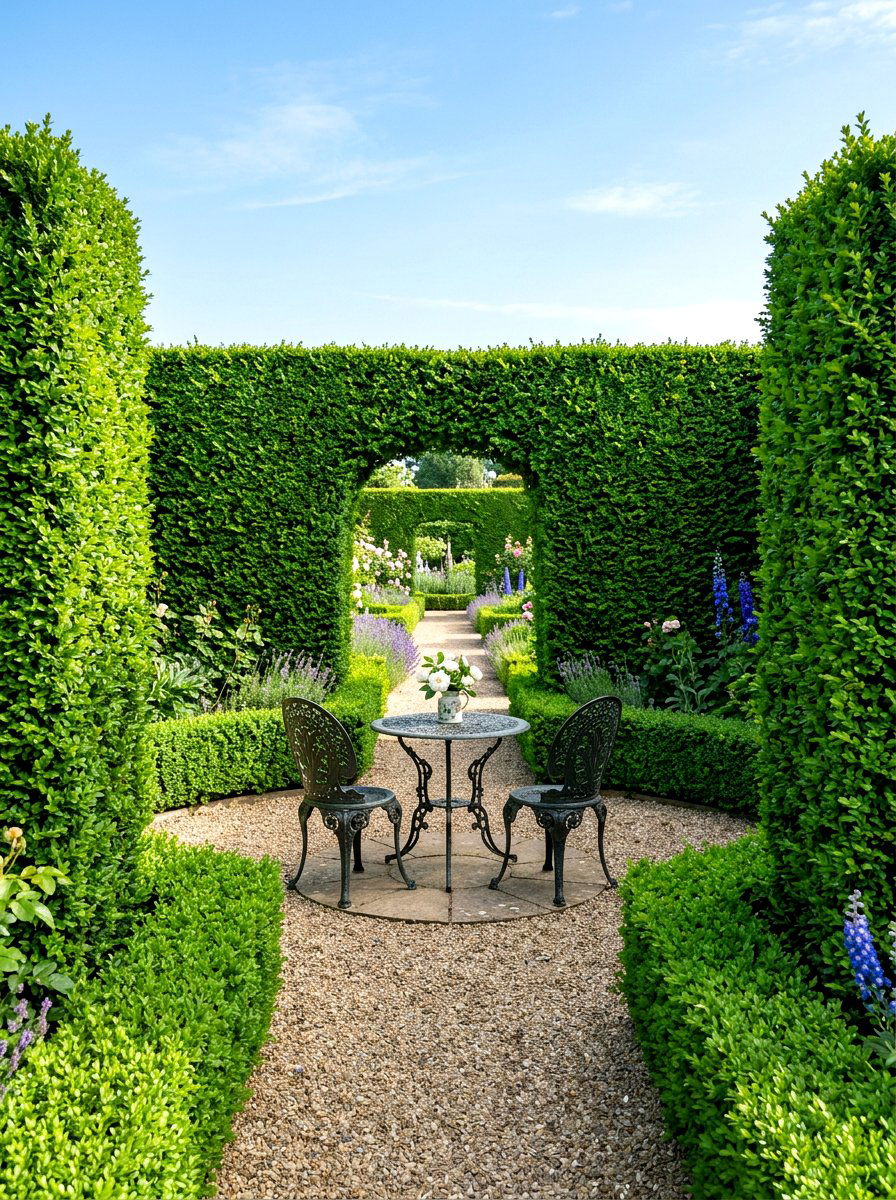 Living Hedge Walls - 30 hidden garden room backyard ideas