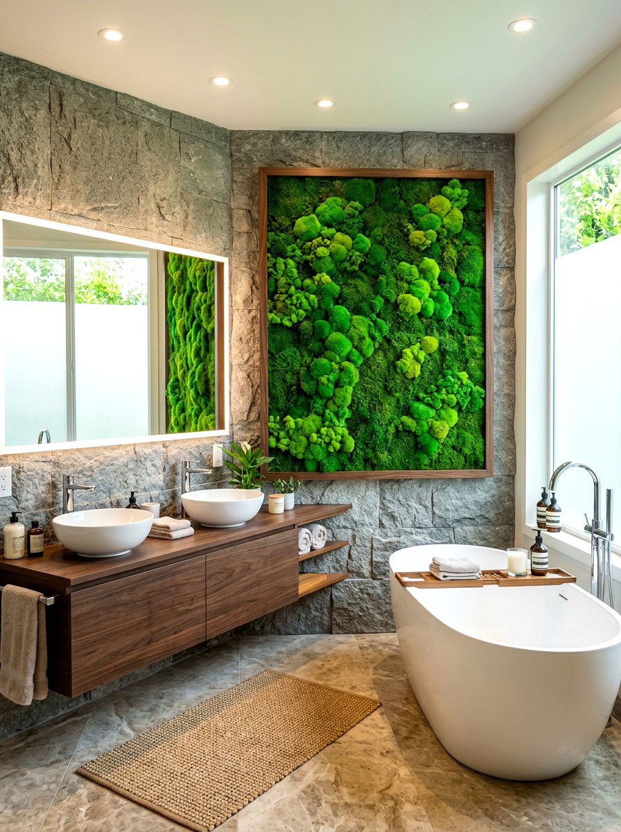 Living Moss Wall - 30 vertical garden ideas