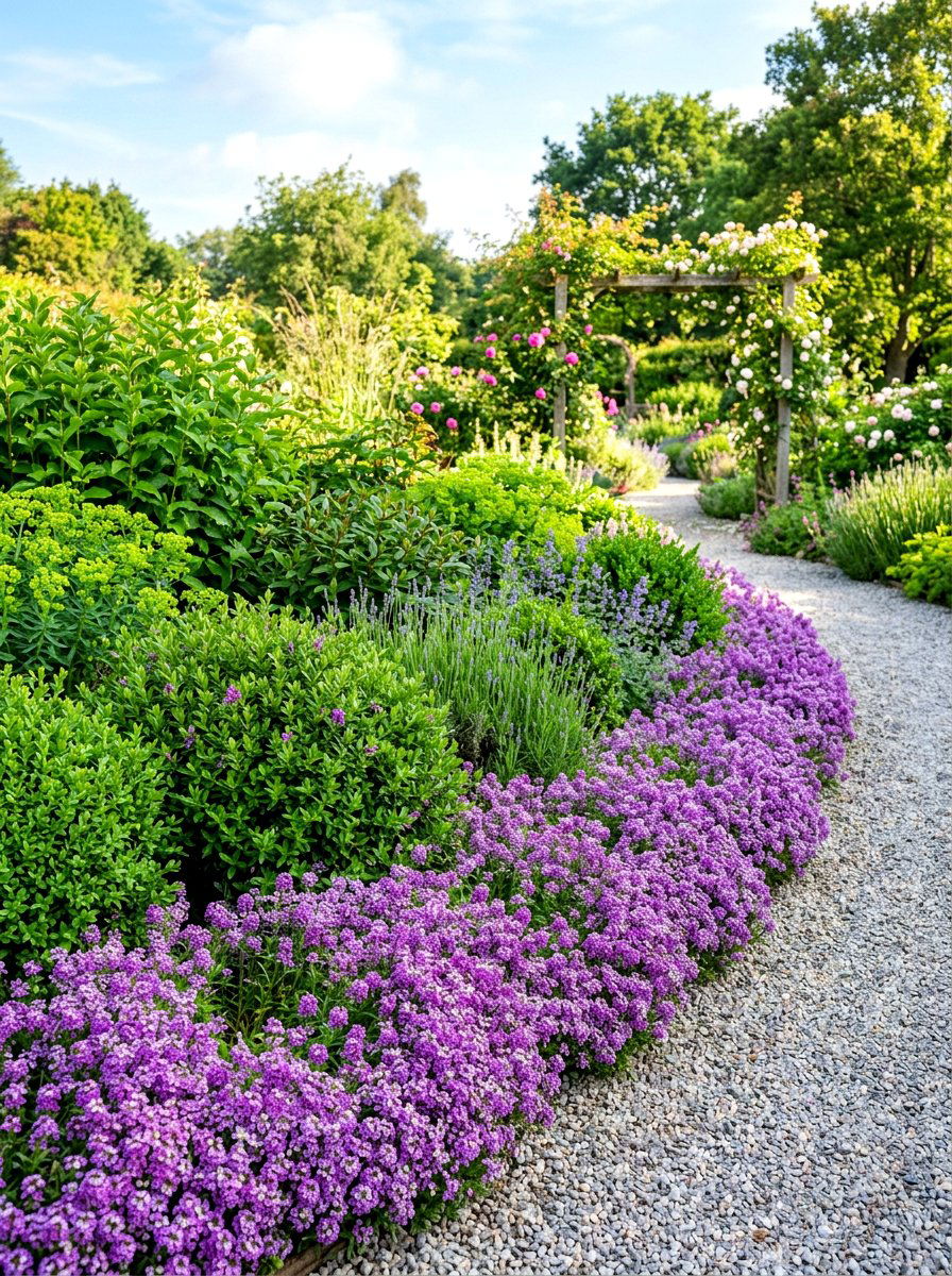Living Plant Border - 30 flower bed edging ideas