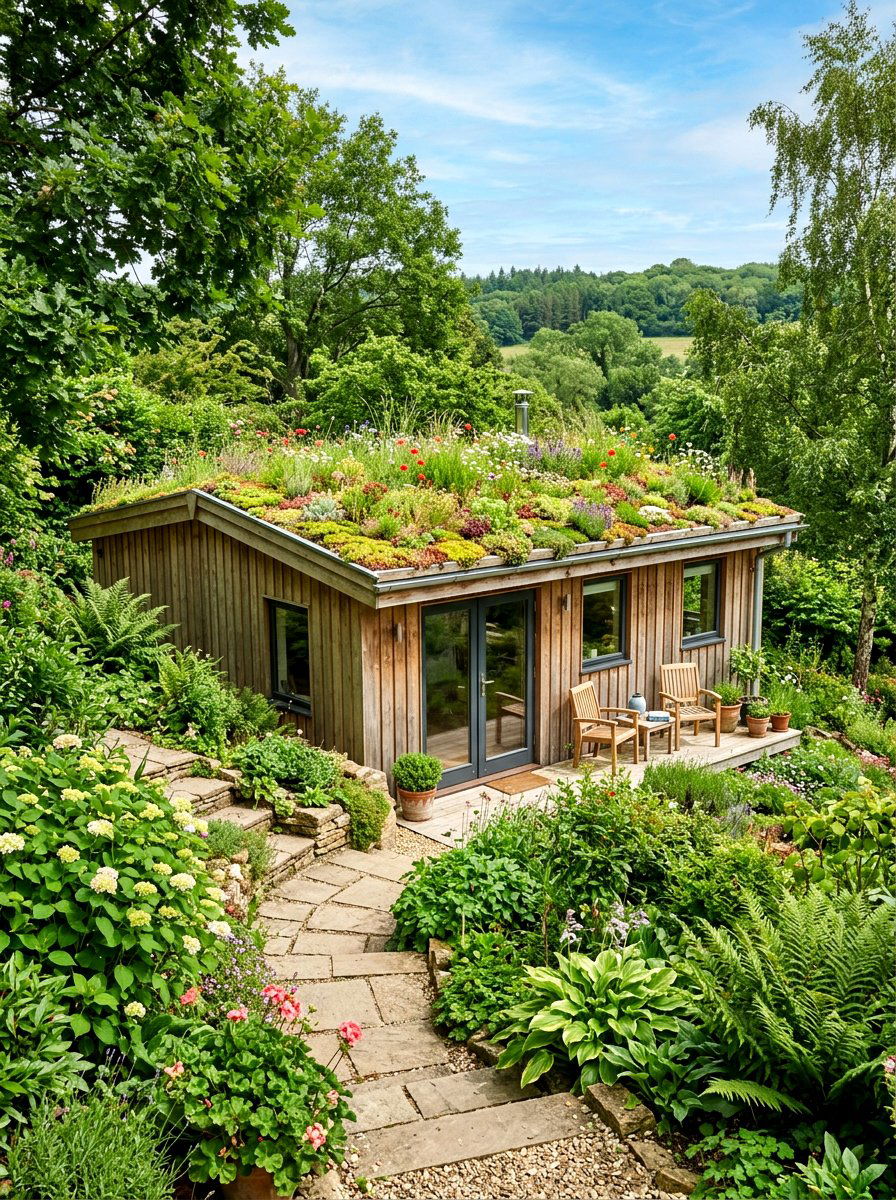 Living Roof Garden Studio - 30 garden studio shed ideas