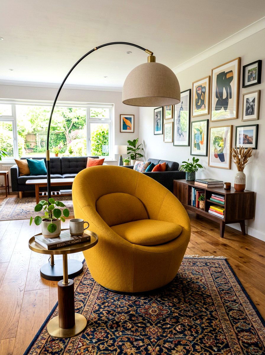 Living Room Accent Chair - 30 cozy cocoon chair ideas