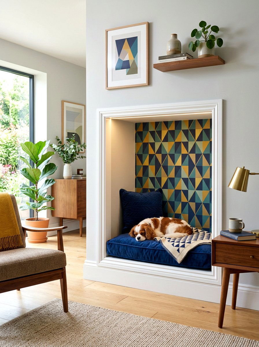 Living Room Alcove Pet Bed - 30 pet nook living room ideas