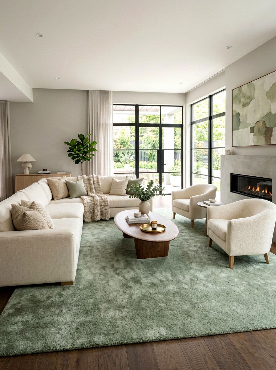Living Room All Furniture On Rug - 30 area rug placement ideas