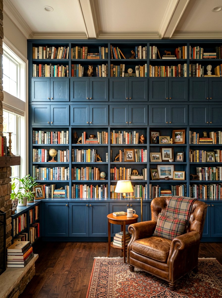 Living Room Bookshelves - 30 repurposed cabinet ideas