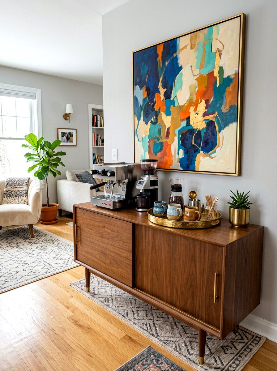 Living Room Coffee Bar - 30 home cafe ideas