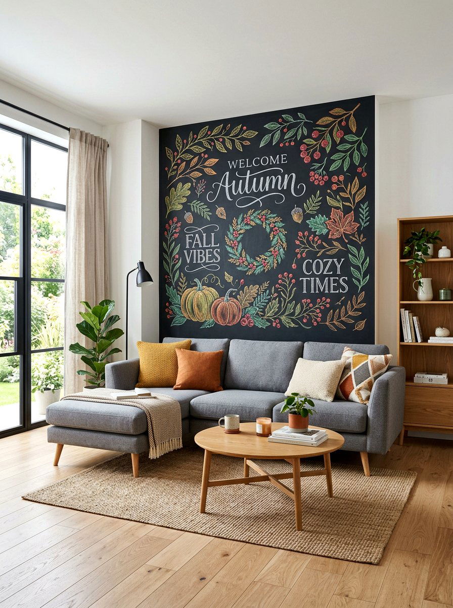 Living Room Feature - 30 chalkboard wall ideas