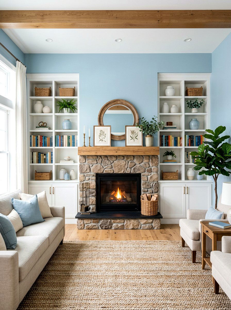 Living Room Fireplace Storage - 30 built in wall unit ideas